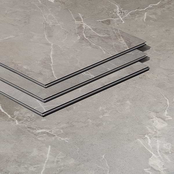Optoro Chauny Marble Dark Beige 28mil Wear Layer Rigid Core Click 12x24 Luxury Vinyl Tile