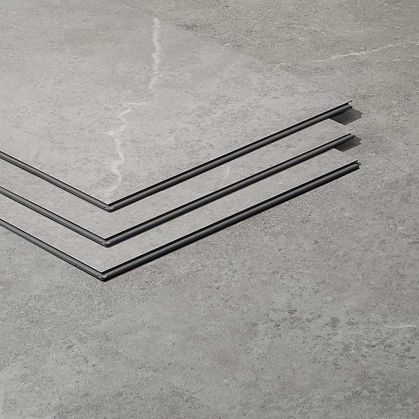 Optoro Juneau Sandstone Light Gray 28mil Wear Layer Rigid Core Click 12x24 Luxury Vinyl Tile