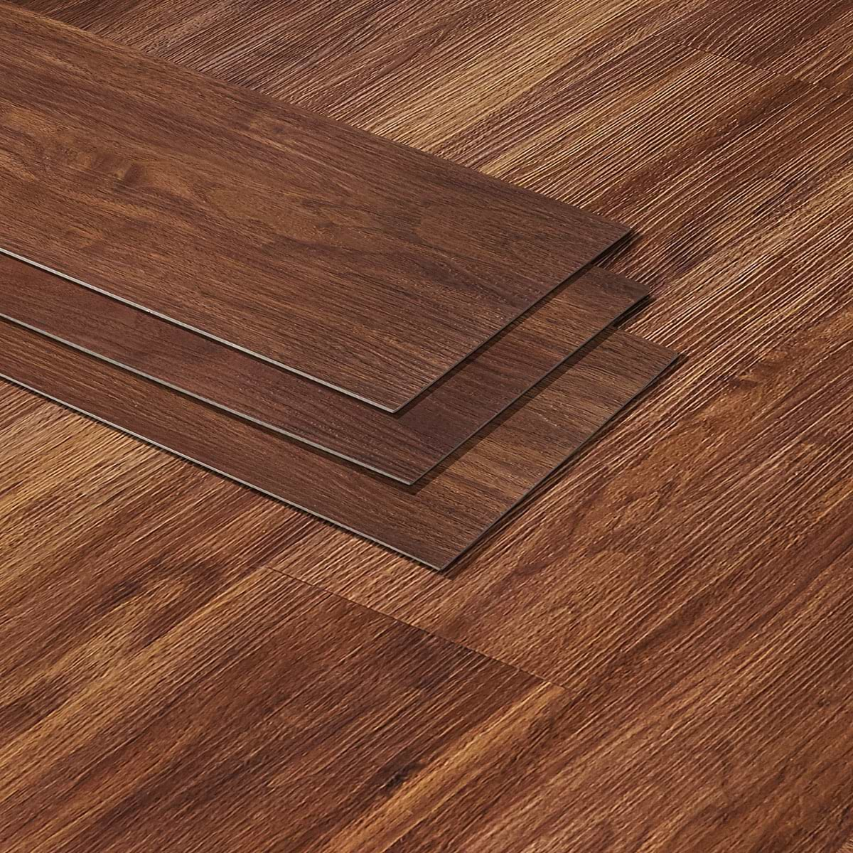 ReNew Charming Chestnut Amber Glow 12mil Wear Layer Glue Down 6x48 Luxury Vinyl Plank Flooring