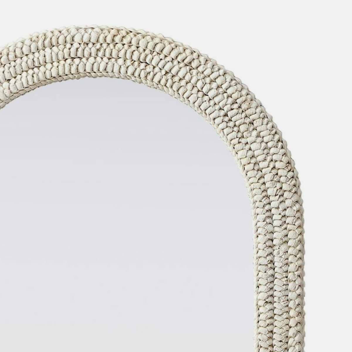Marlis Ivory Corn Husk 30x42" Arch Mirror