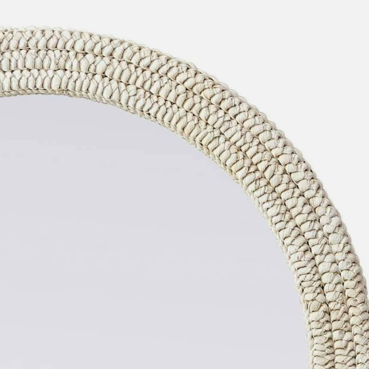 Marlis Ivory Corn Husk 36" Round Mirror