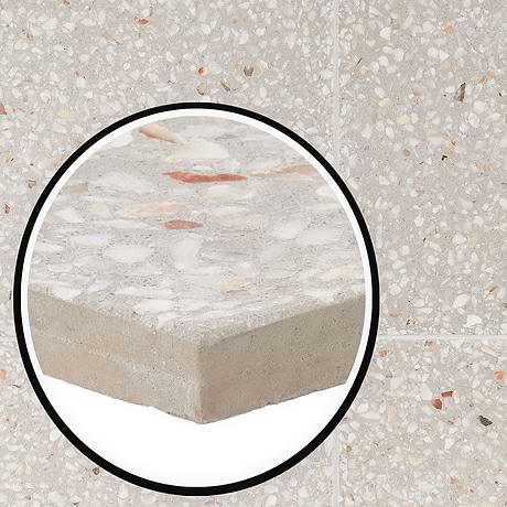 True Terrazzo Dove Gray 16x16 Polished Terrazzo Tile
