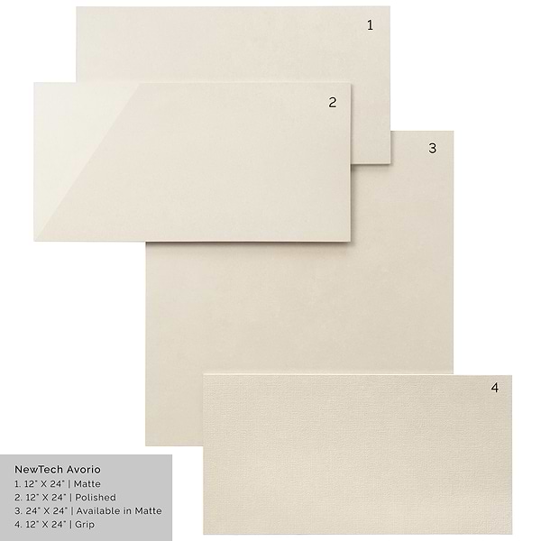 NewTech Avorio 12x24 Matte Porcelain Tile