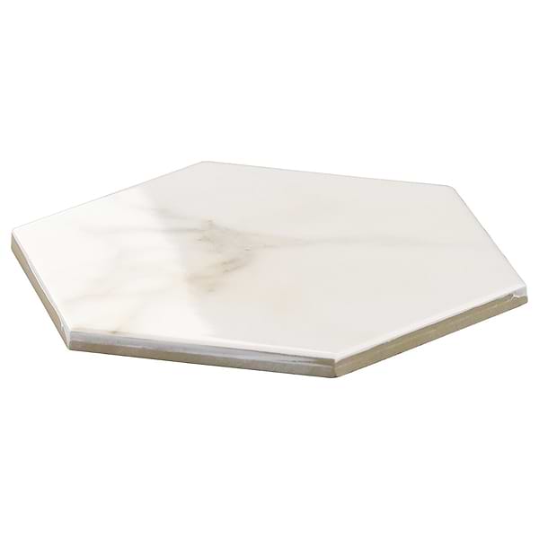Amalfi Calacatta 6” Hexagon Polished Porcelain Tile