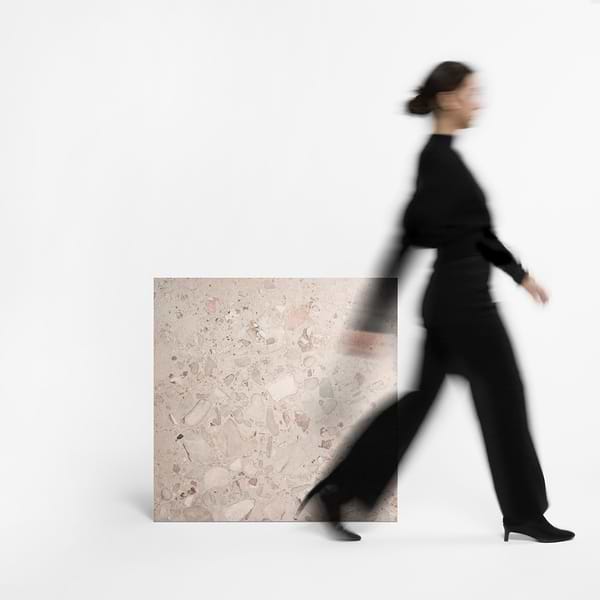 Piccoli Grande Sand Beige 36x36 Terrazzo Look Semi-Polished Porcelain Tile