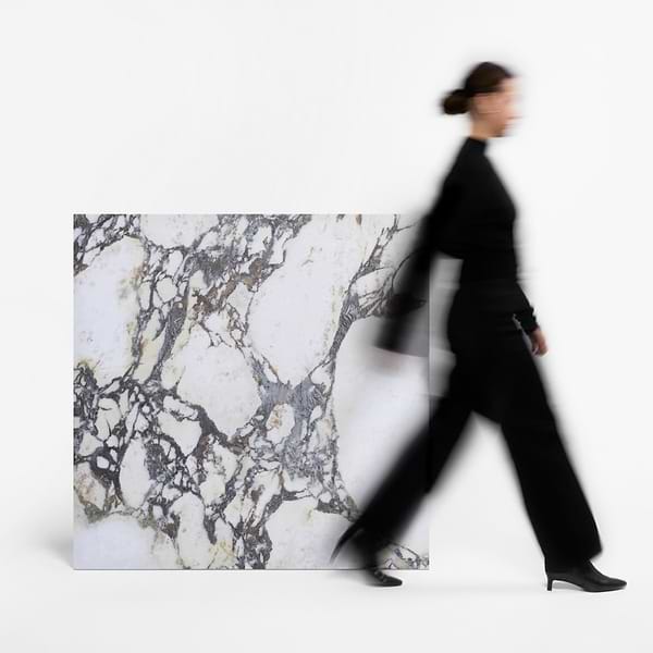 Autograph Arabescato White 48x48 Marble Look Satin Porcelain Tile