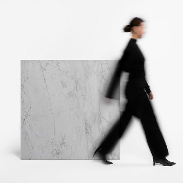 Autograph Caldia Oro White 48x48 Marble Look Satin Porcelain Tile
