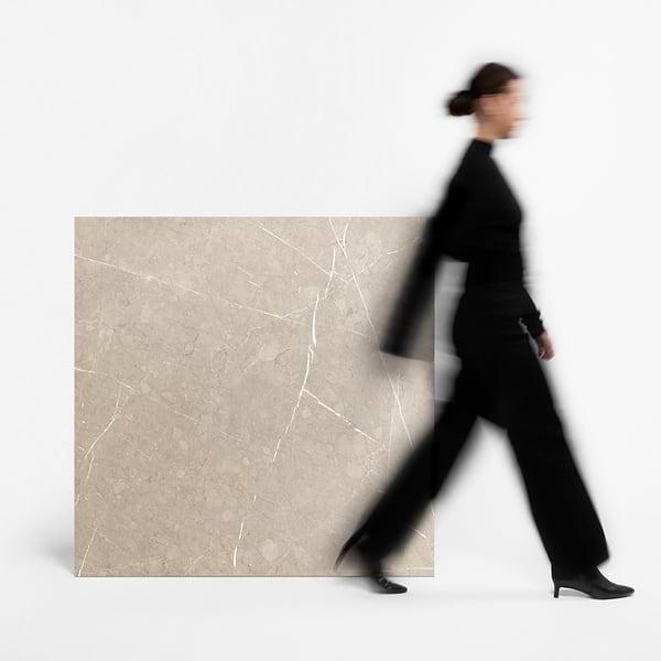 Autograph Crema Beige 48x48 Marble Look Satin Porcelain Tile