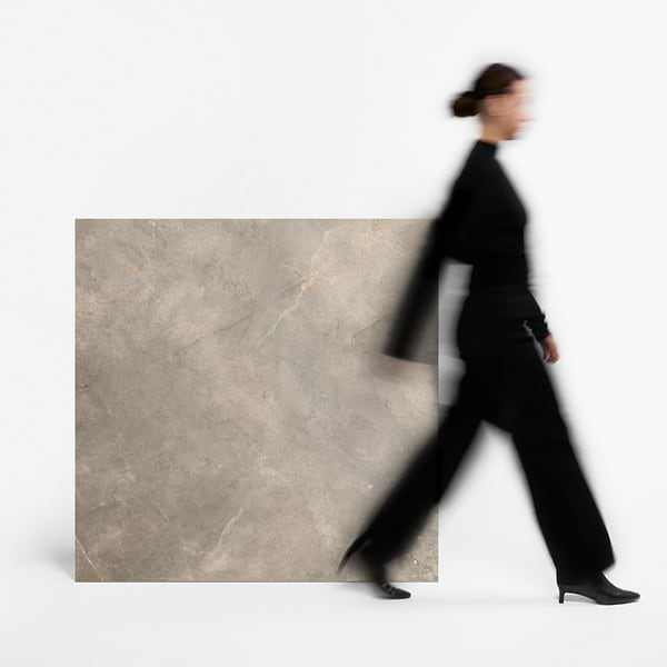 Autograph Grand Grigio Gray 48x48 Marble Look Satin Porcelain Tile