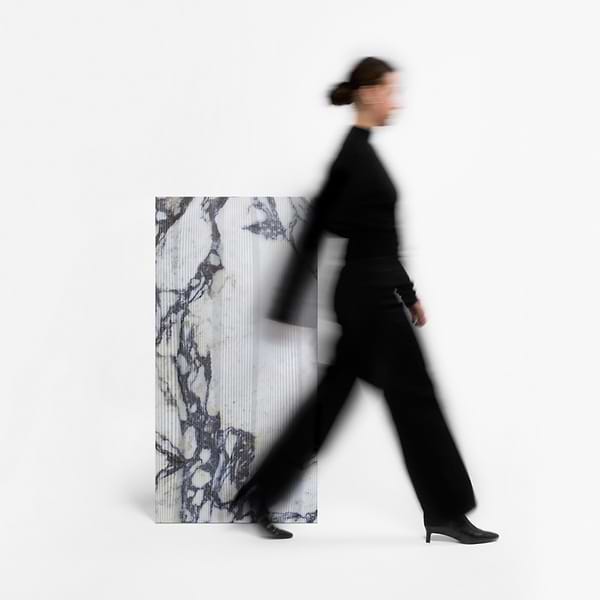 Autograph Vibe Arabescato White 24x48 3D Textured Marble Look Matte Porcelain Tile