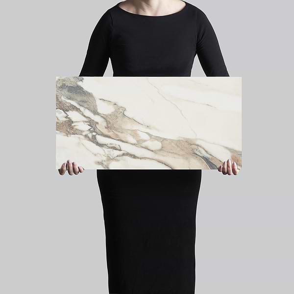 DreamStone Calacatta Rustico 12x24 Polished Porcelain Tile