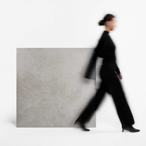 New Rock Fumo Light Gray 48x48 Limestone Look Matte Porcelain Tile