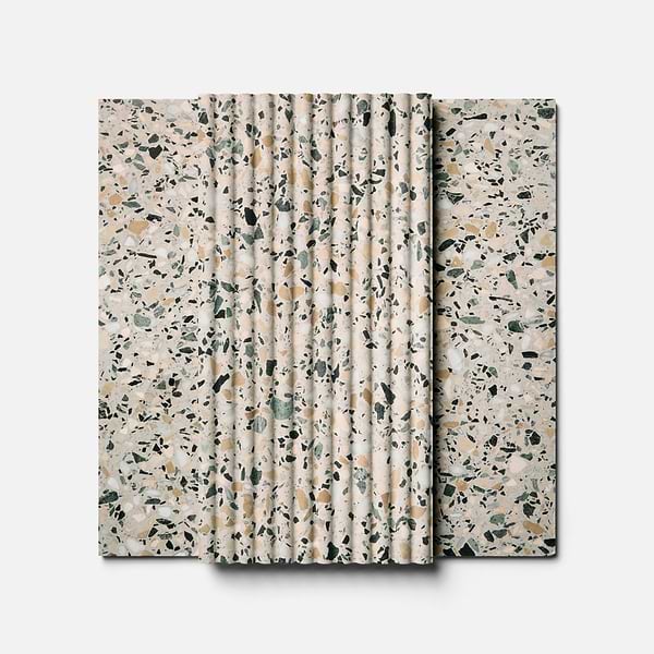 Terrazzo Italy Fluted Cava Terra Beige 12x24 Honed Terrazzo Tile