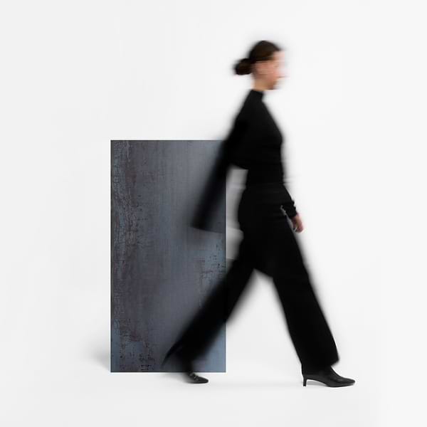 Angela Harris Inspira Oxide Metallic Blue 24x48 Matte Porcelain Tile