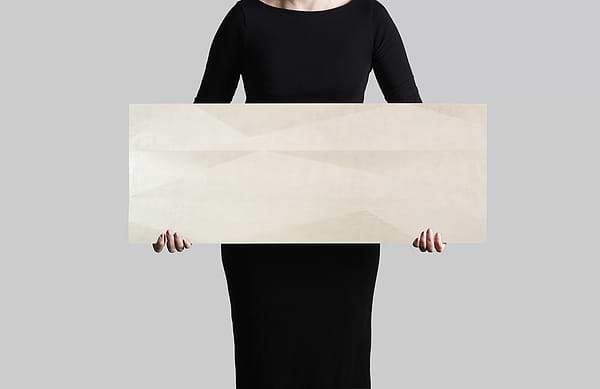 Instinct Murmur 3D Canvas Beige 12x32 Matte Ceramic Wall Tile