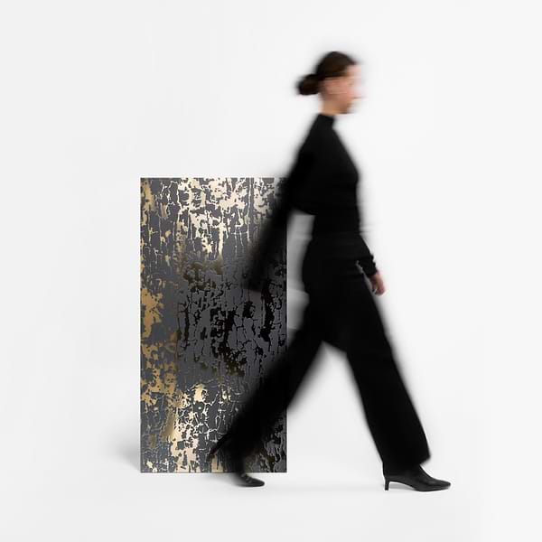 Boreal Foundry Black 24x48 Artisan Decor Porcelain Wall Tile