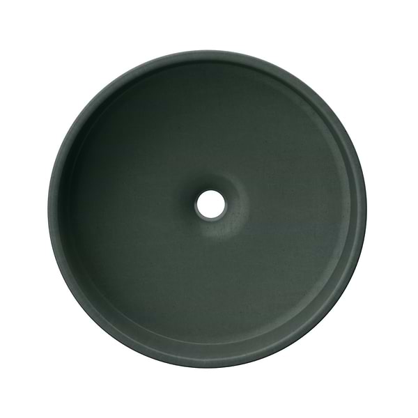 Odet Forest Green 16" Concrete Round Floating Sink by mudd.concrete