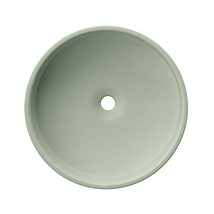 Odet Thyme Green 16" Concrete Round Floating Sink by mudd.concrete