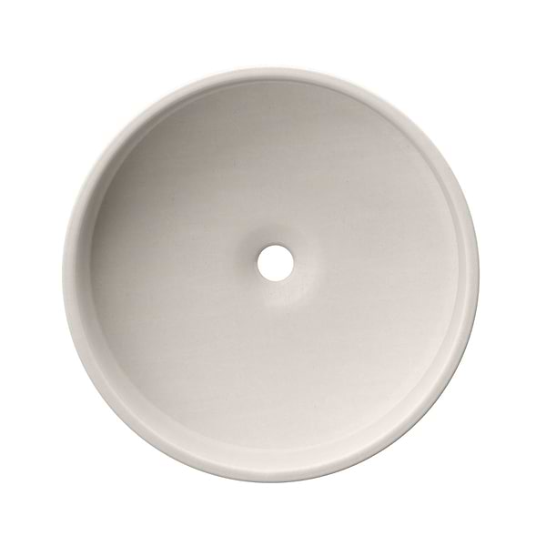 Odet Mocha Cream 16" Concrete Round Floating Sink by mudd.concrete