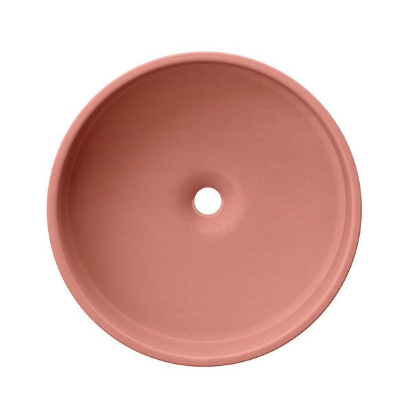 Odet Mousse Pink 16" Concrete Round Floating Sink by mudd.concrete