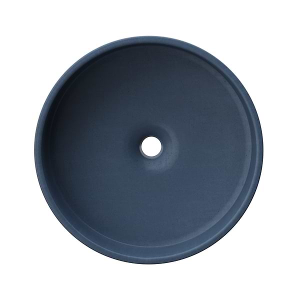 Odet Denim Blue 16" Concrete Round Floating Sink by mudd.concrete