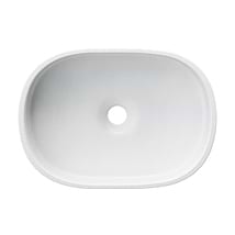 Parro Cotton White 18" Concrete Oval Floating Sink by mudd.concrete