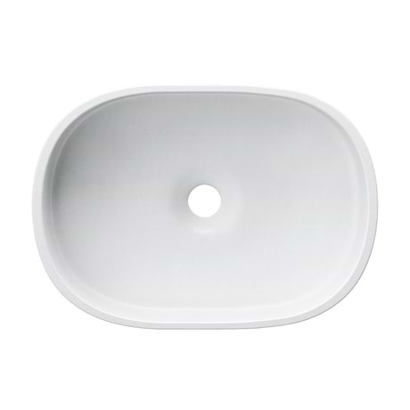 Parro Cotton White 18" Concrete Oval Floating Sink by mudd.concrete