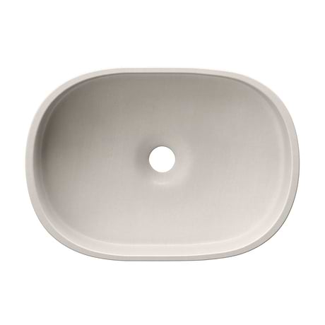 Parro Mocha Cream 18" Concrete Oval Floating Sink by mudd.concrete