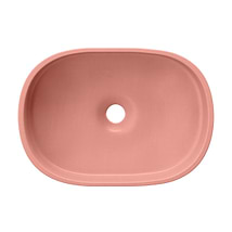 Parro Mousse Pink 18" Concrete Oval Floating Sink by mudd.concrete