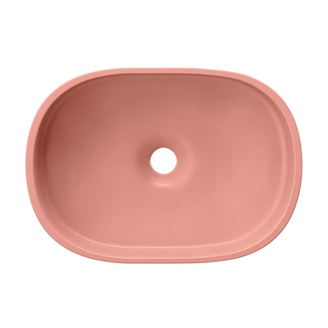 Parro Mousse Pink 18" Concrete Oval Floating Sink by mudd.concrete