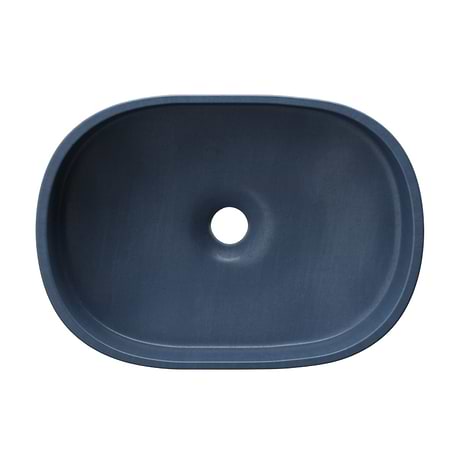 Parro Denim Blue 18" Concrete Oval Floating Sink by mudd.concrete