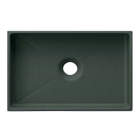 Jeker Forest Green 21" Concrete Rectangle Floating Sink by mudd.concrete