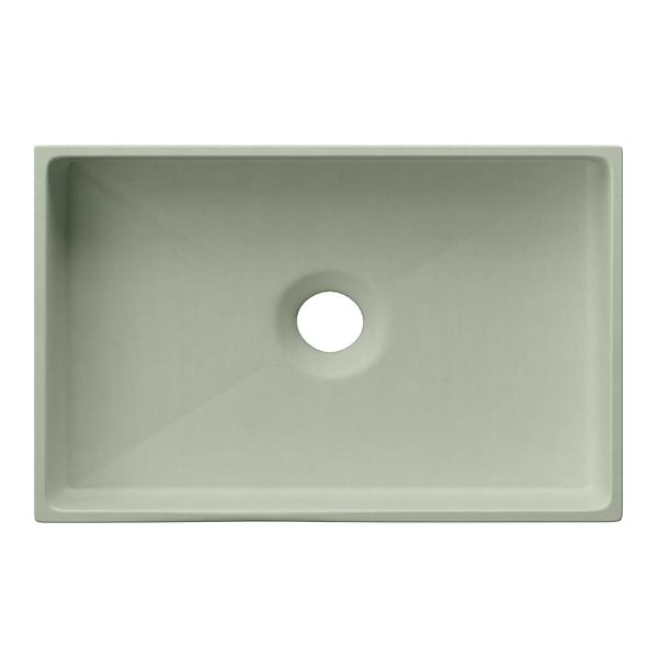 Jeker Thyme Green 21" Concrete Rectangle Floating Sink by mudd.concrete