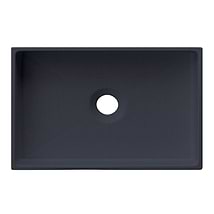 Jeker Midnight Black 21" Concrete Rectangle Floating Sink by mudd.concrete