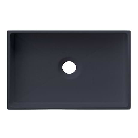 Jeker Midnight Black 21" Concrete Rectangle Floating Sink by mudd.concrete