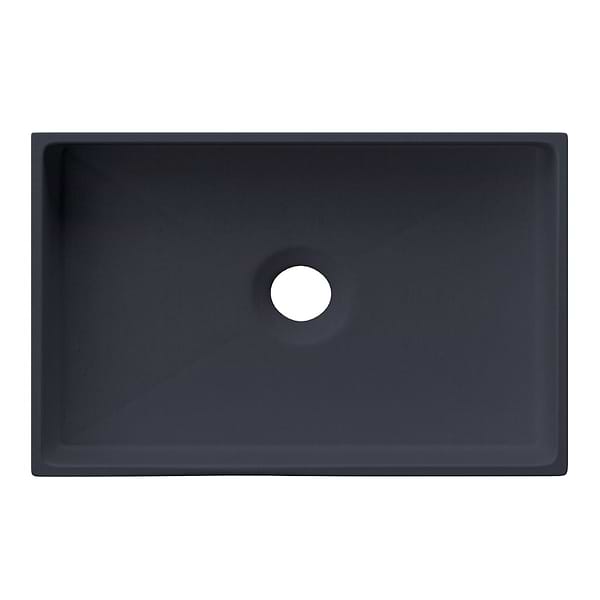 Jeker Midnight Black 21" Concrete Rectangle Floating Sink by mudd.concrete