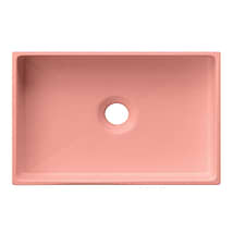 Jeker Mousse Pink 21" Concrete Rectangle Floating Sink by mudd.concrete