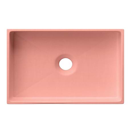 Jeker Mousse Pink 21" Concrete Rectangle Floating Sink by mudd.concrete