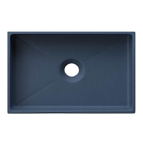 Jeker Denim Blue 21" Concrete Rectangle Floating Sink by mudd.concrete