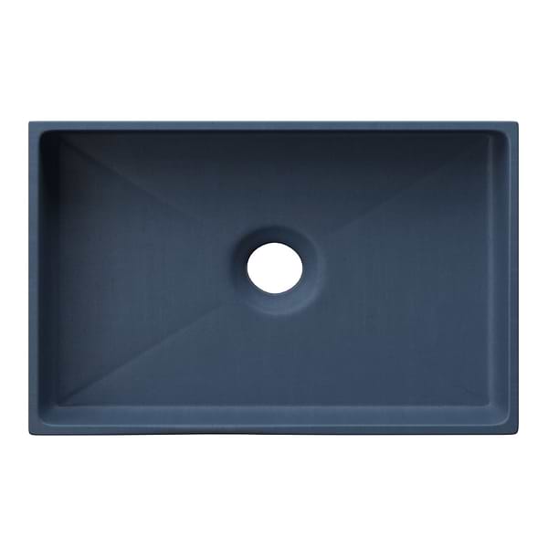 Jeker Denim Blue 21" Concrete Rectangle Floating Sink by mudd.concrete