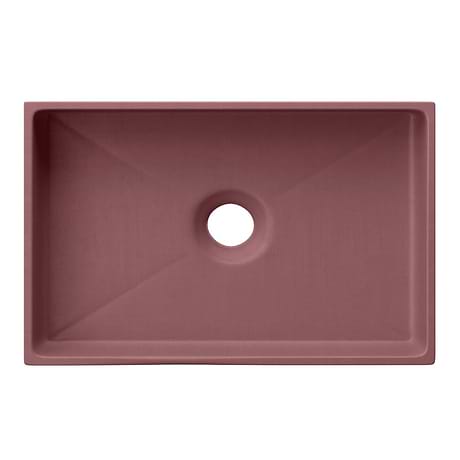 Jeker Berry Pink 21" Concrete Rectangle Floating Sink by mudd.concrete