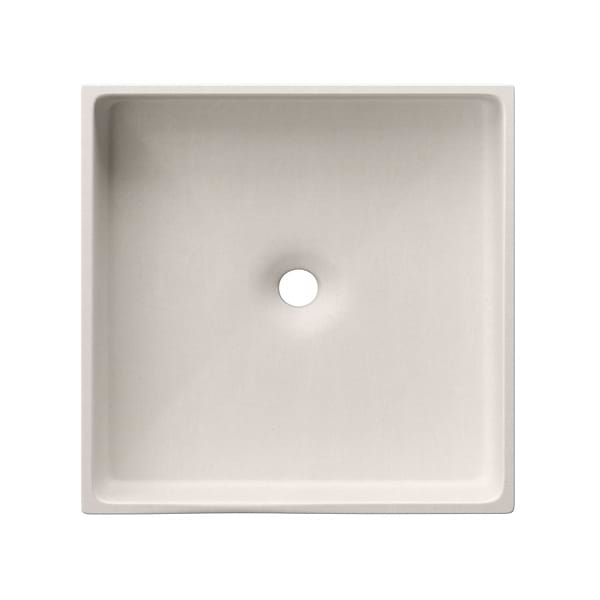Yarra Mocha Cream 16" Concrete Square Floating Sink by mudd.concrete