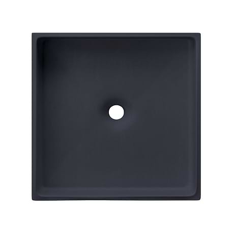 Yarra Midnight Black 16" Concrete Square Floating Sink by mudd.concrete