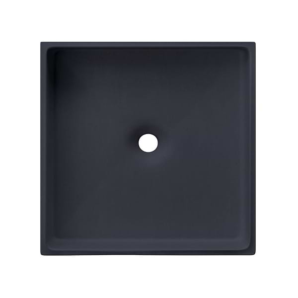Yarra Midnight Black 16" Concrete Square Floating Sink by mudd.concrete