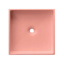 Yarra Mousse Pink 16" Concrete Square Floating Sink by mudd.concrete