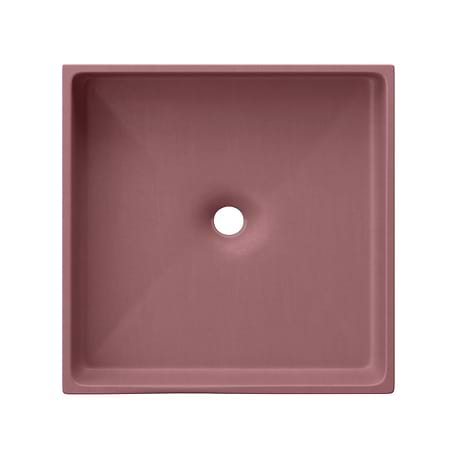 Yarra Berry Pink 16" Concrete Square Floating Sink by mudd.concrete