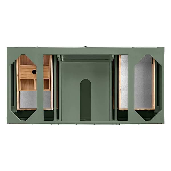 James Martin Vanities Breckenridge Smokey Celadon 48" Single Vanity with White Zeus Quartz Top and Backsplash
