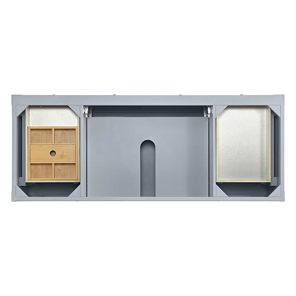 James Martin Vanities Breckenridge Serenity Blue 60" Single Vanity with White Zeus Quartz Top