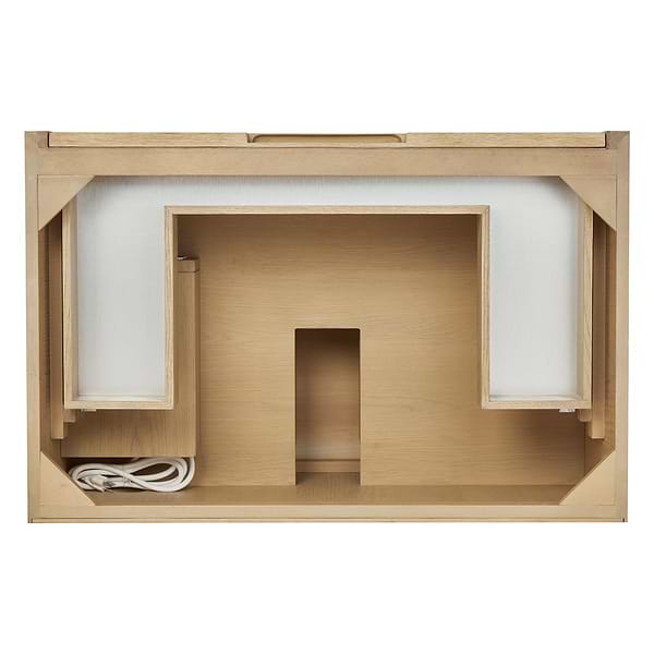 James Martin Vanities Solene Seaside Oak 36" Single Vanity with Carrara Marble Top