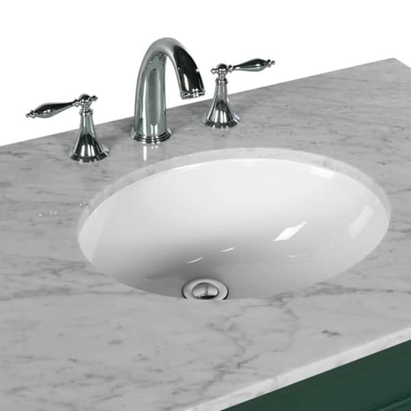 Montair Green 36" Single Vanity With Carrara White Marble Top